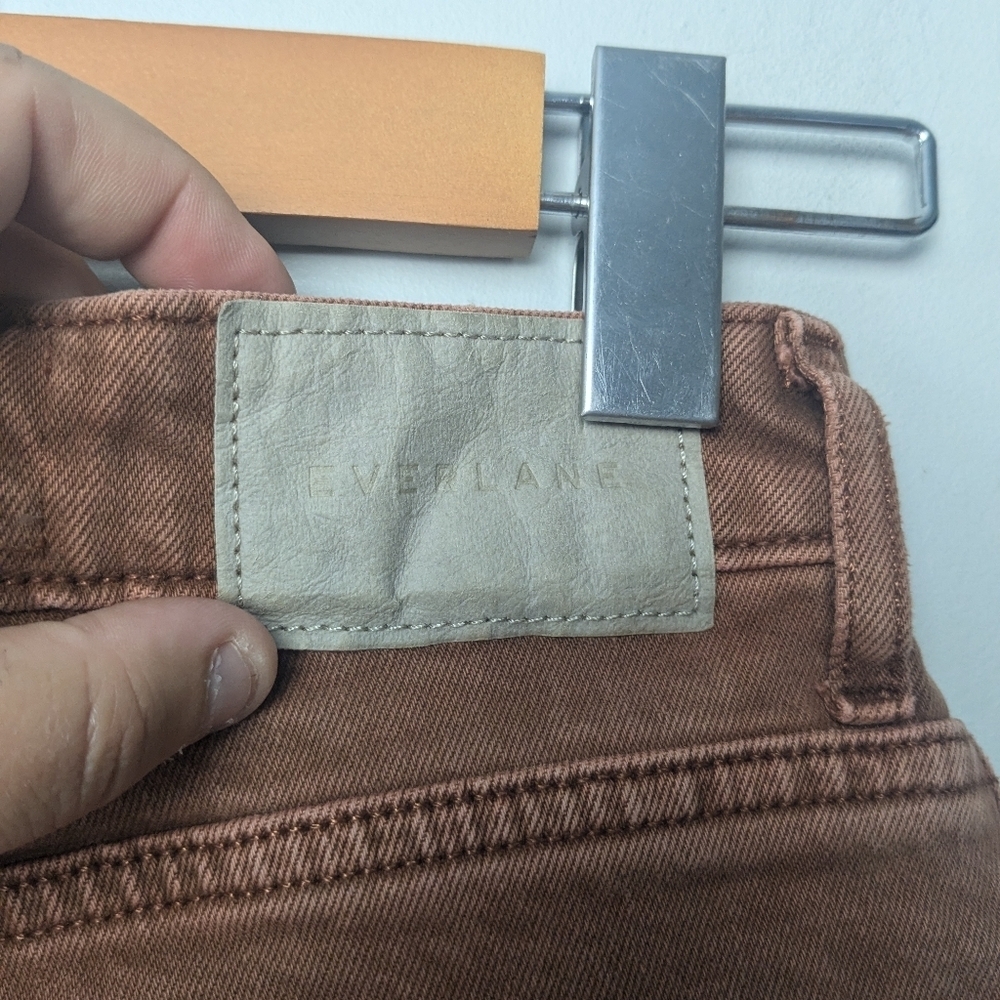 EVERLANE Way-High Curvy Jean - Brown Size 24 Reg Brown High Rise - Picture 8 of 14